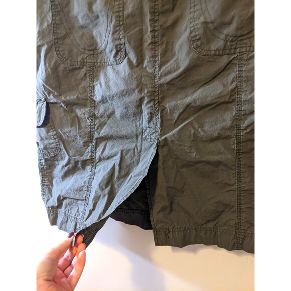 Della Spiga Italy Cargo Skirt Olive Green Utility Y2K Grunge Military Casual 10 - Picture 6 of 7